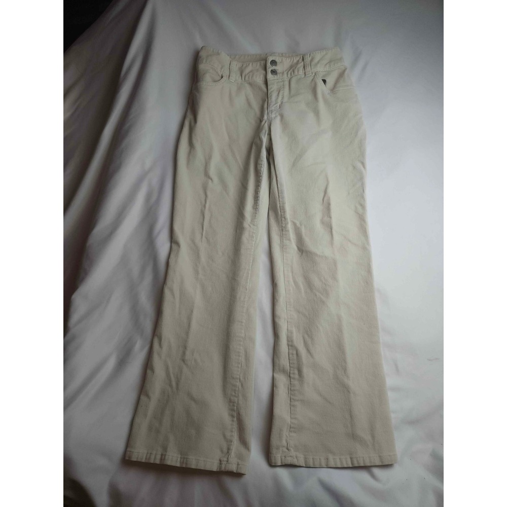 Sonoma Life Style Cream Corduroy Pants Womens 6P Petite Stretch Straight Leg